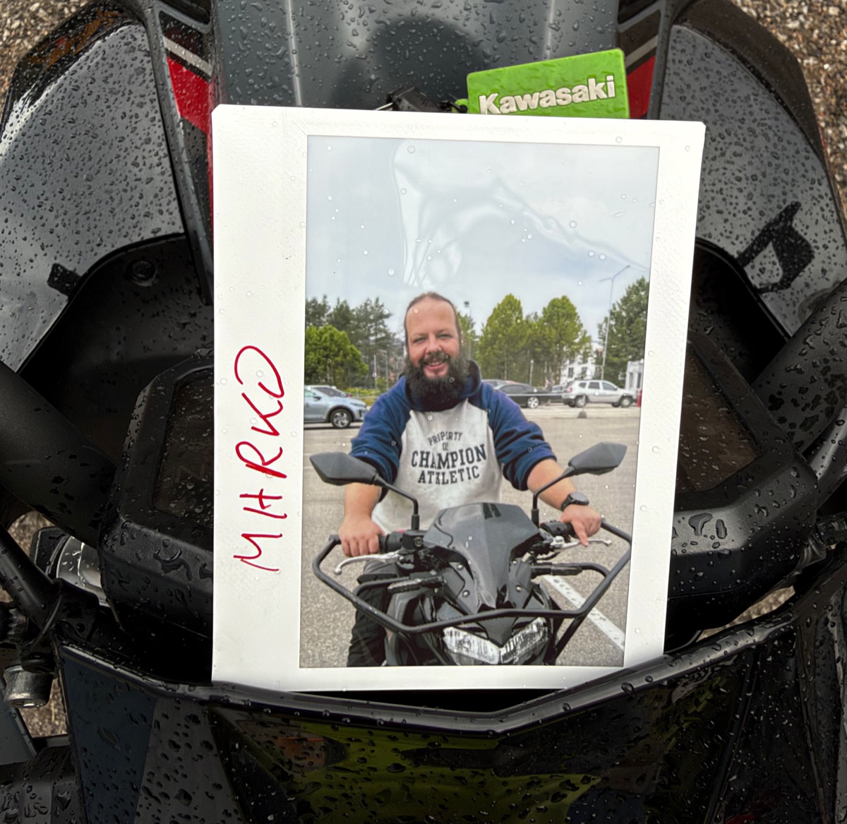 Students on motorcycles