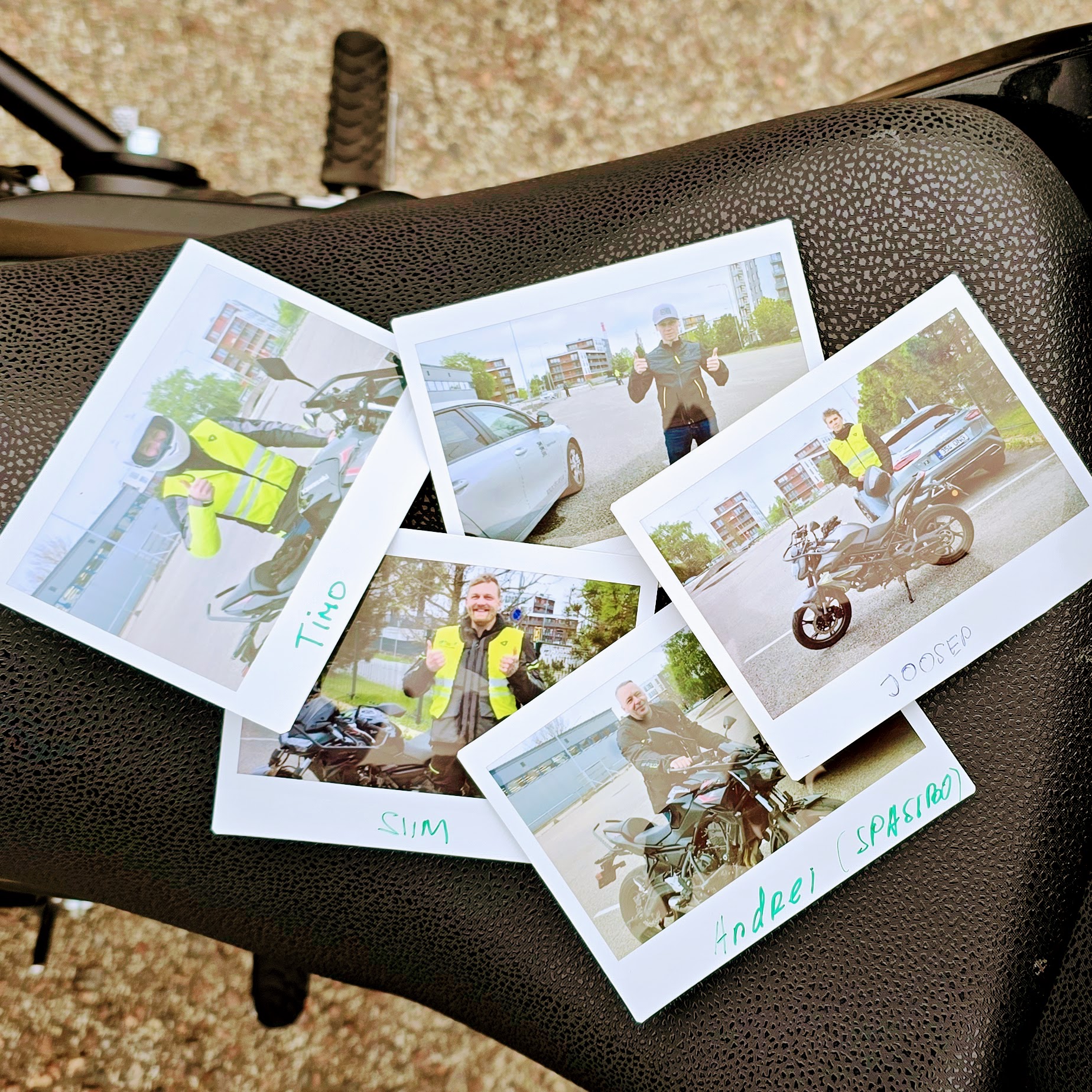 Students on motorcycles
